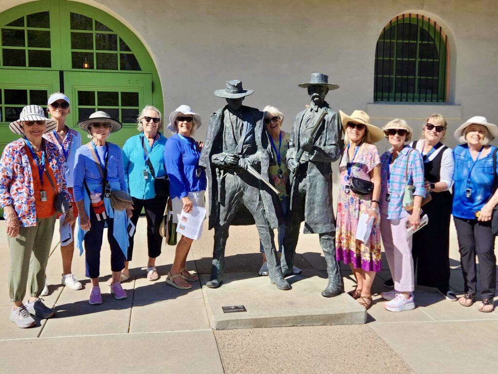 Tucson Trolley Tours guests at a historic downtown stop.